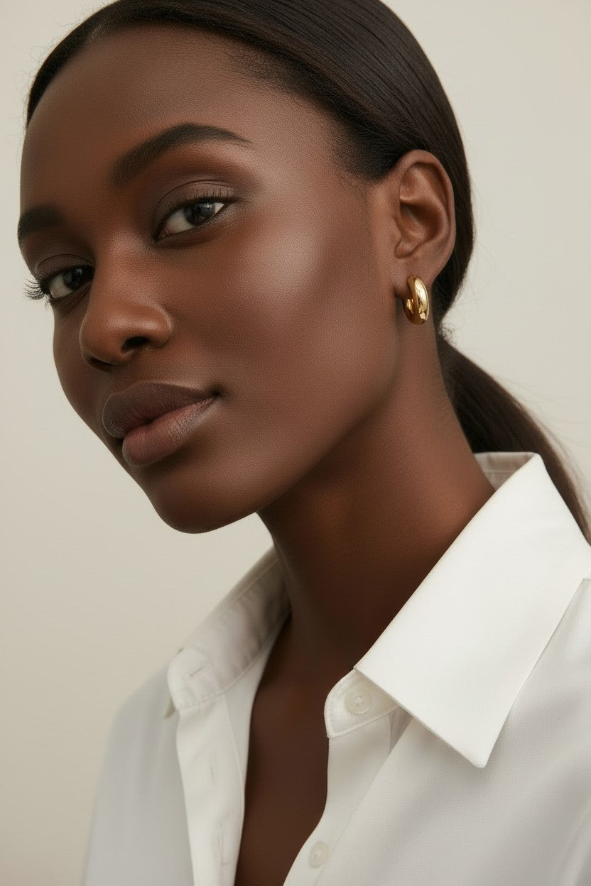 18k Gold Filled Bold Chunky Clicker Hoop Earrings | Striking Statement
