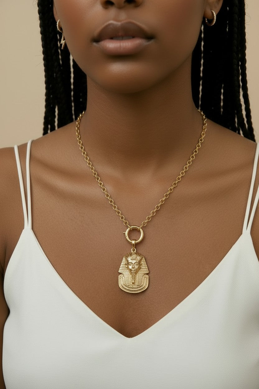 18k Gold Filled Egyptian Sphinx Pendant | Ancient Symbol of Royal Power
