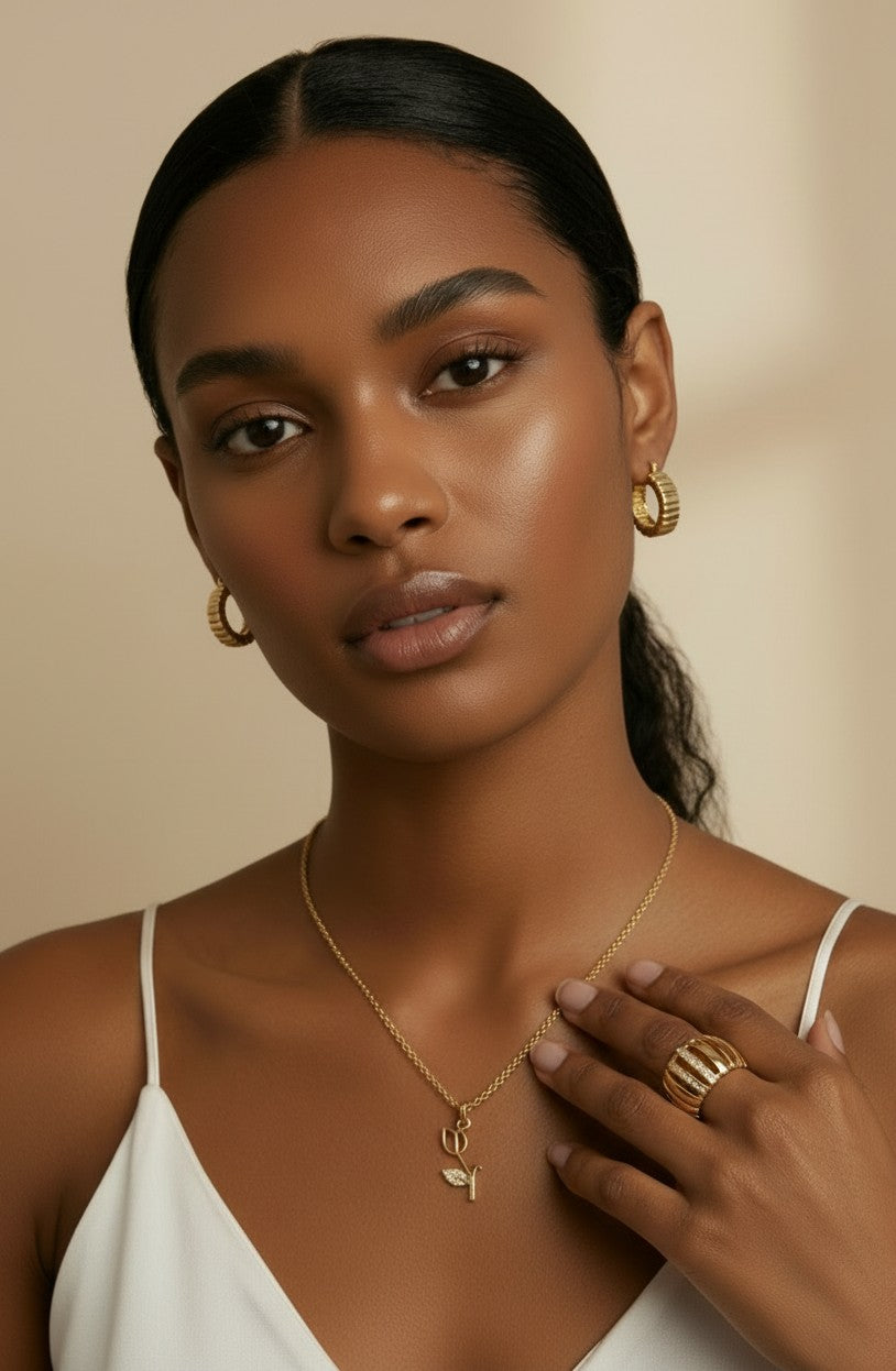 18k Gold Filled Micro Pavé CZ Statement Ring | Bold & Beautiful