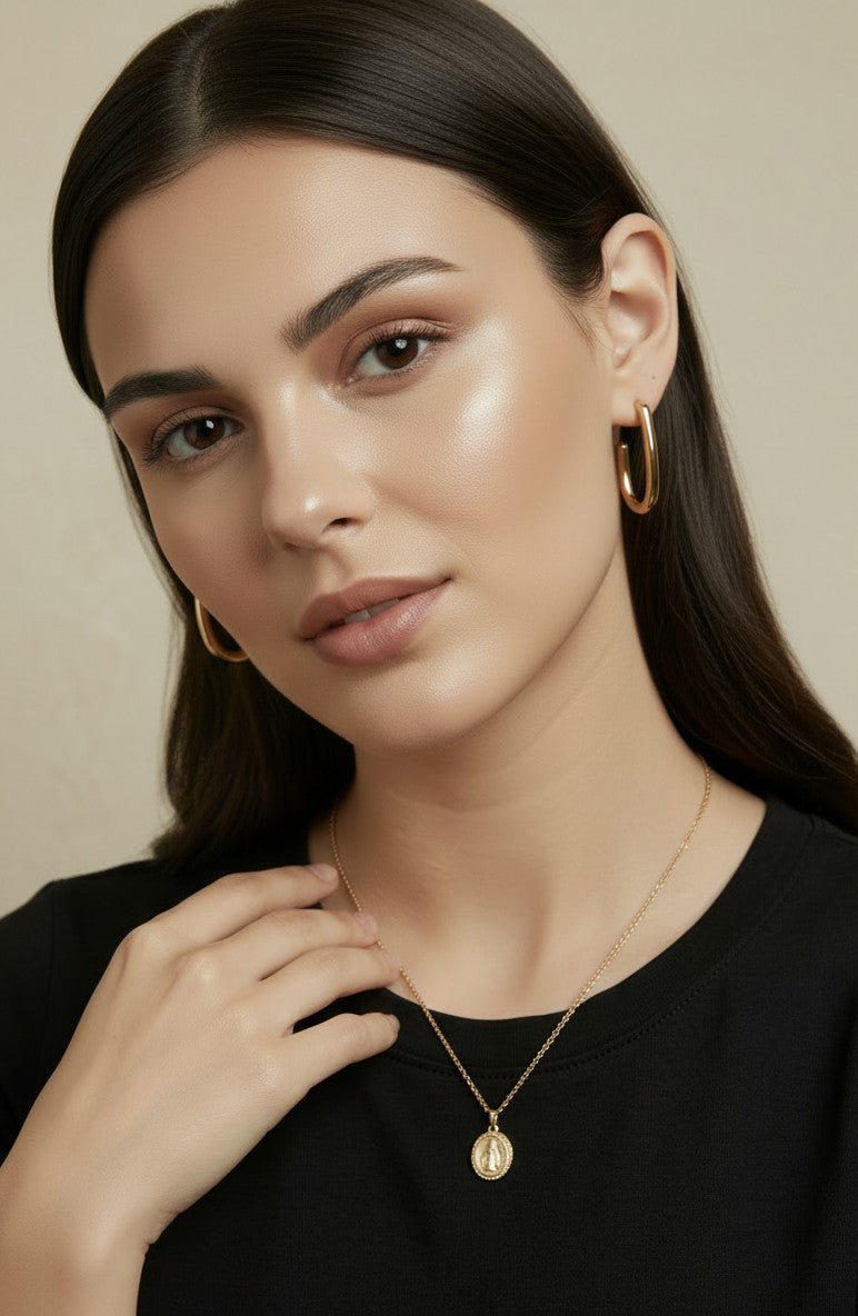 18k Gold Filled J Hoop Earrings | Modern Elegance, Effortless Allure