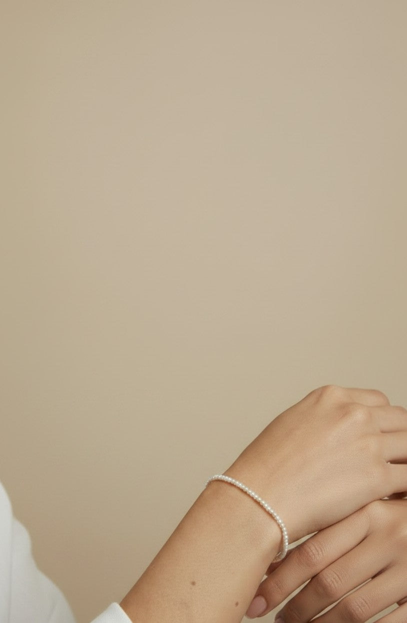 9k Gold Micro Freshwater Pearl Bracelet | Understated Luxury