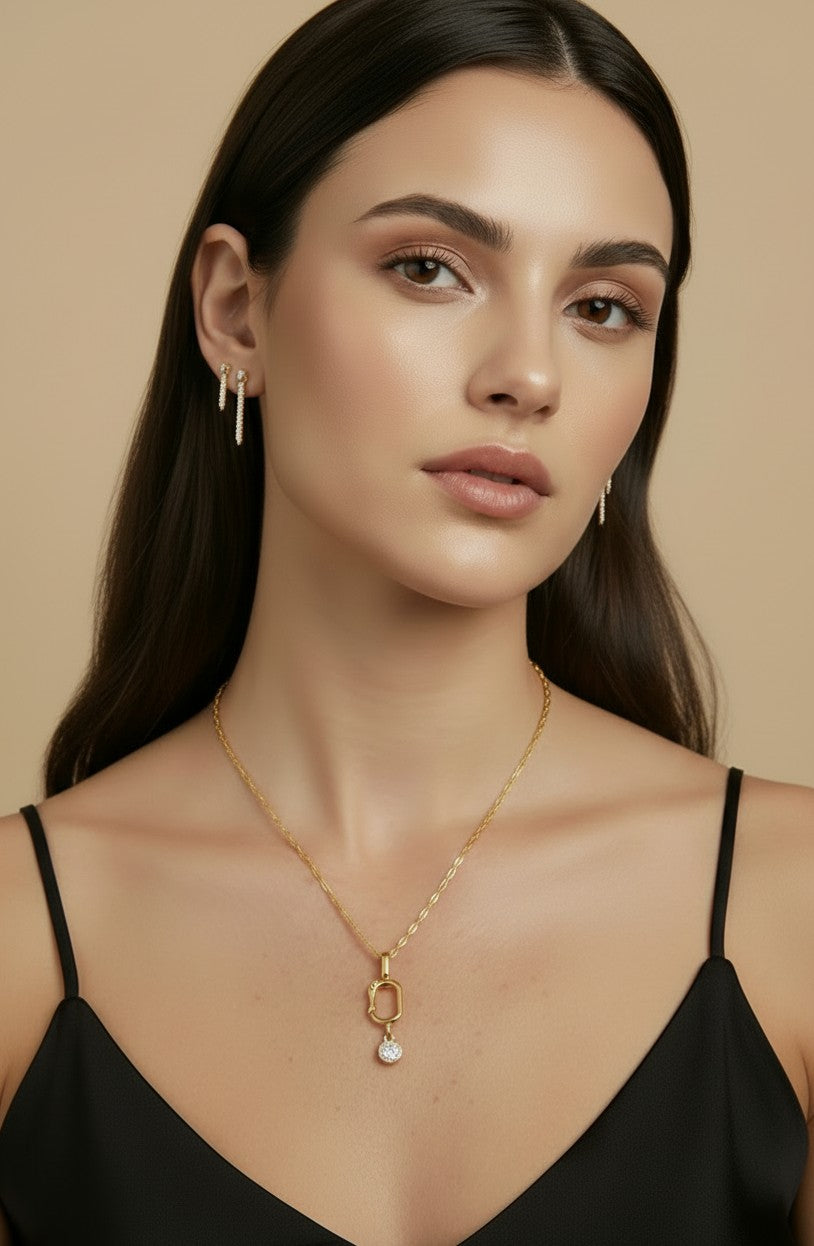 ⚡ 18k Gold Filled Pavé CZ Spear Drop Earrings — Fully Crystalline. Directionally Pointed. Two Lengths