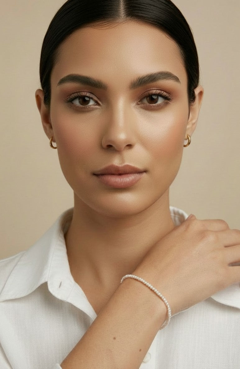 9k Gold Micro Freshwater Pearl Bracelet | Understated Luxury