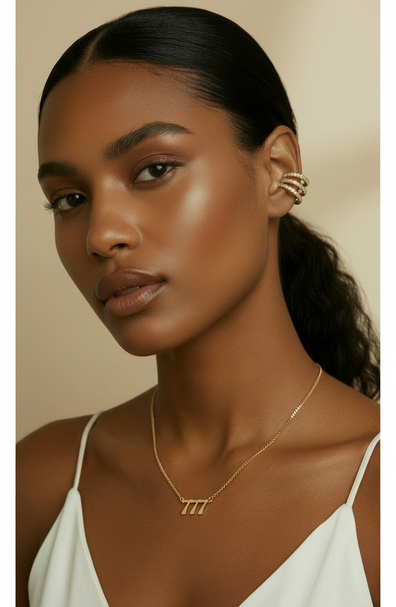 ✨ 18k Gold Filled Angel Number Pendant Necklace — Your Number. Your Message. Worn at the Heart.