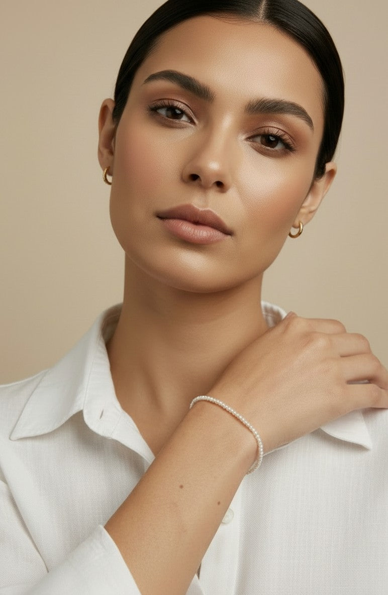 9k Gold Micro Freshwater Pearl Bracelet | Understated Luxury