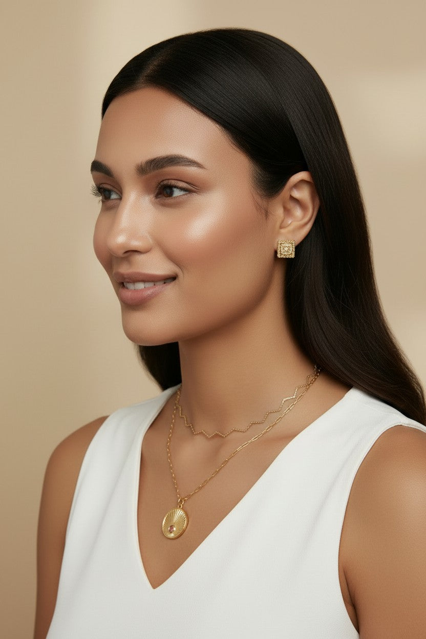 18k Gold Filled Radial Talisman Pendant | Delicate & Thoughtfully Designed