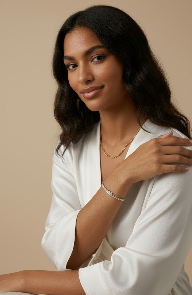 💎 .925 Sterling Silver Moissanite Tennis Bracelet — GRA Certified. Diamond-Like Brilliance. Lifetime Quality.