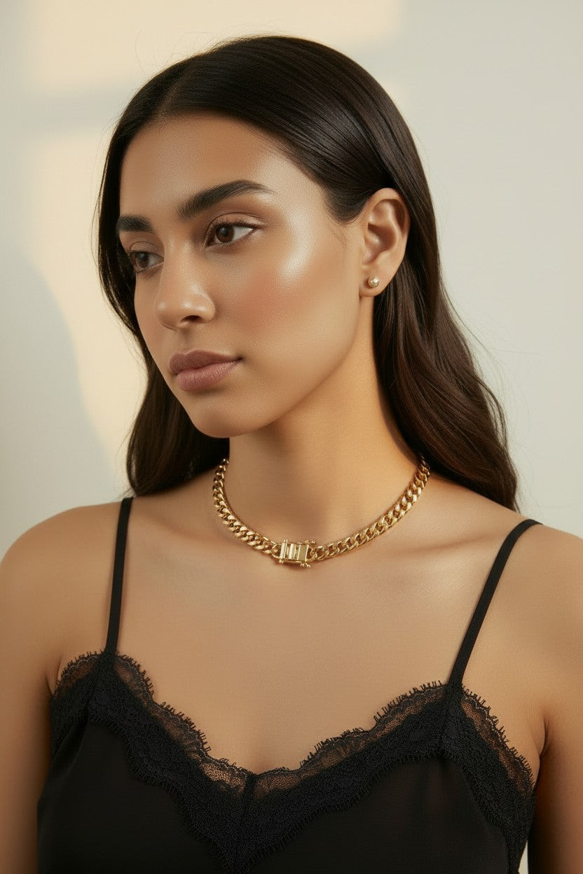 18k Gold Filled 7mm Chunky Cuban Necklace | Bold, Secure, Built to Last
