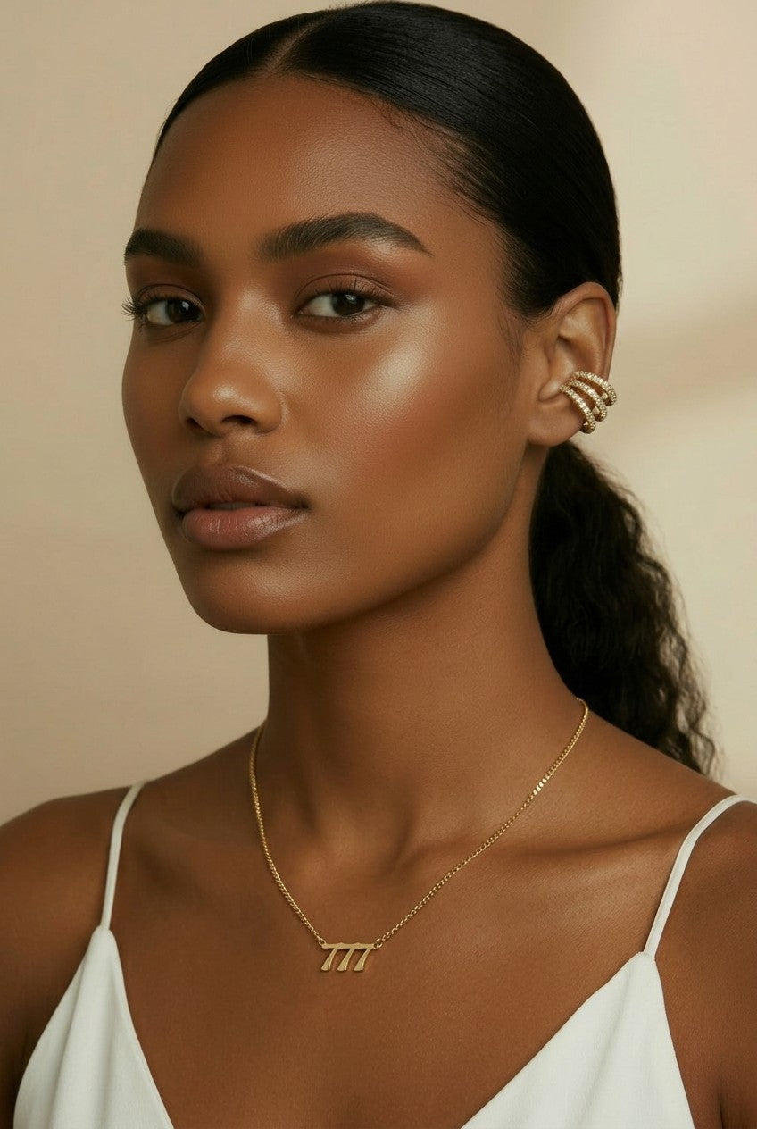 ✨ 18k Gold Filled Angel Number Pendant Necklace — Your Number. Your Message. Worn at the Heart.