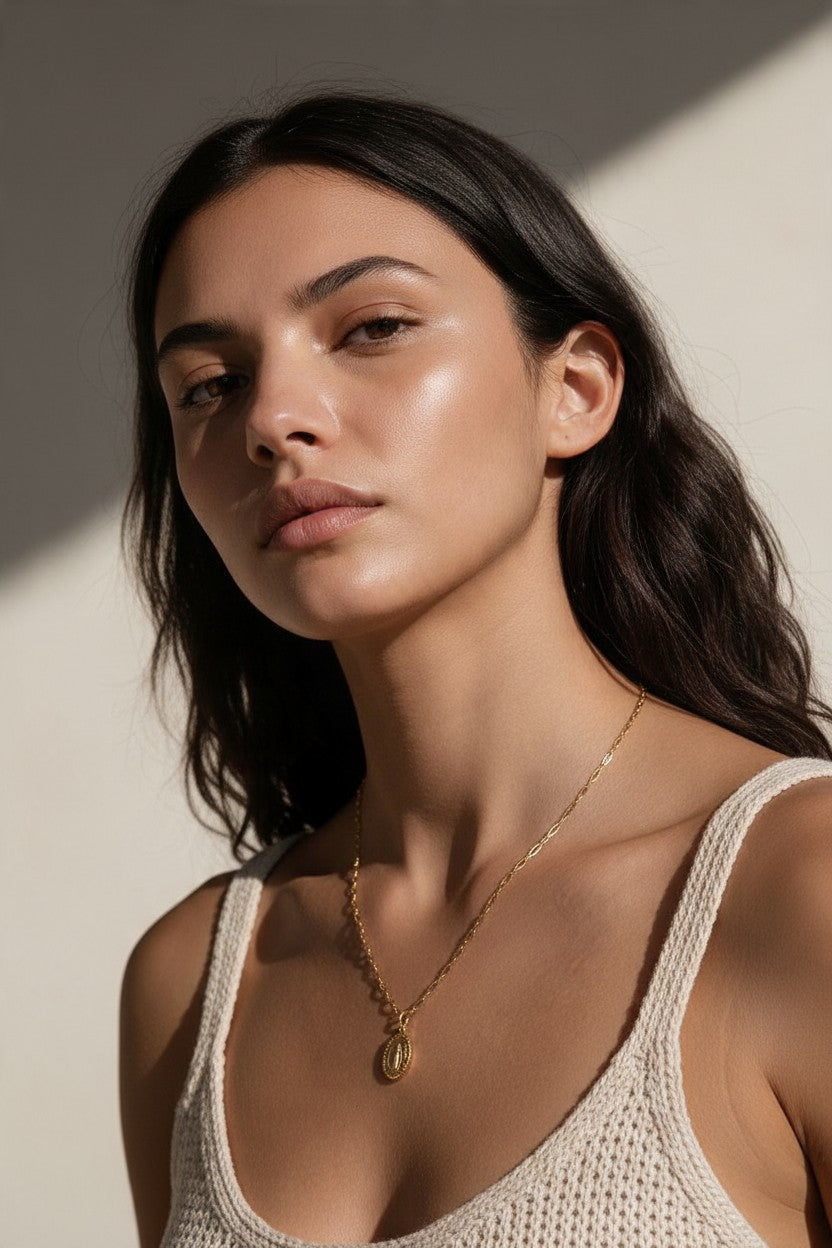 🕊️ 18k Gold Filled Our Lady of Grace Medal Pendant — Engraved Detail. Scalloped Border. A Devotional Piece Made to Be Worn Daily.