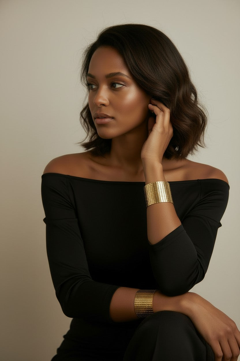 Squared Pattern Cuff
