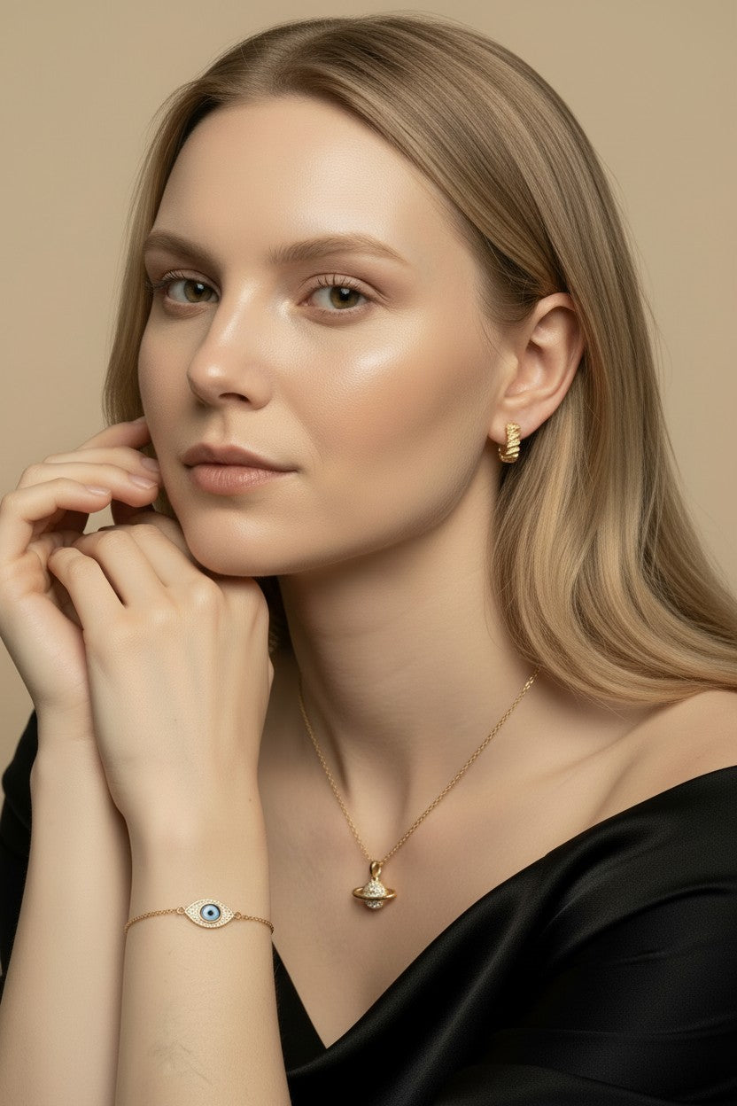 18k Gold Filled Rugged Petite Clicker Hoop Earrings