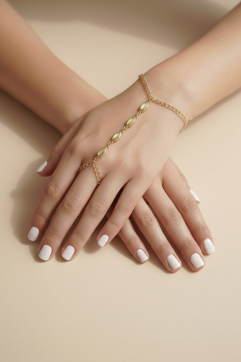 18k Gold Filled Opal Hand Chain | Bohemian Statement Piece