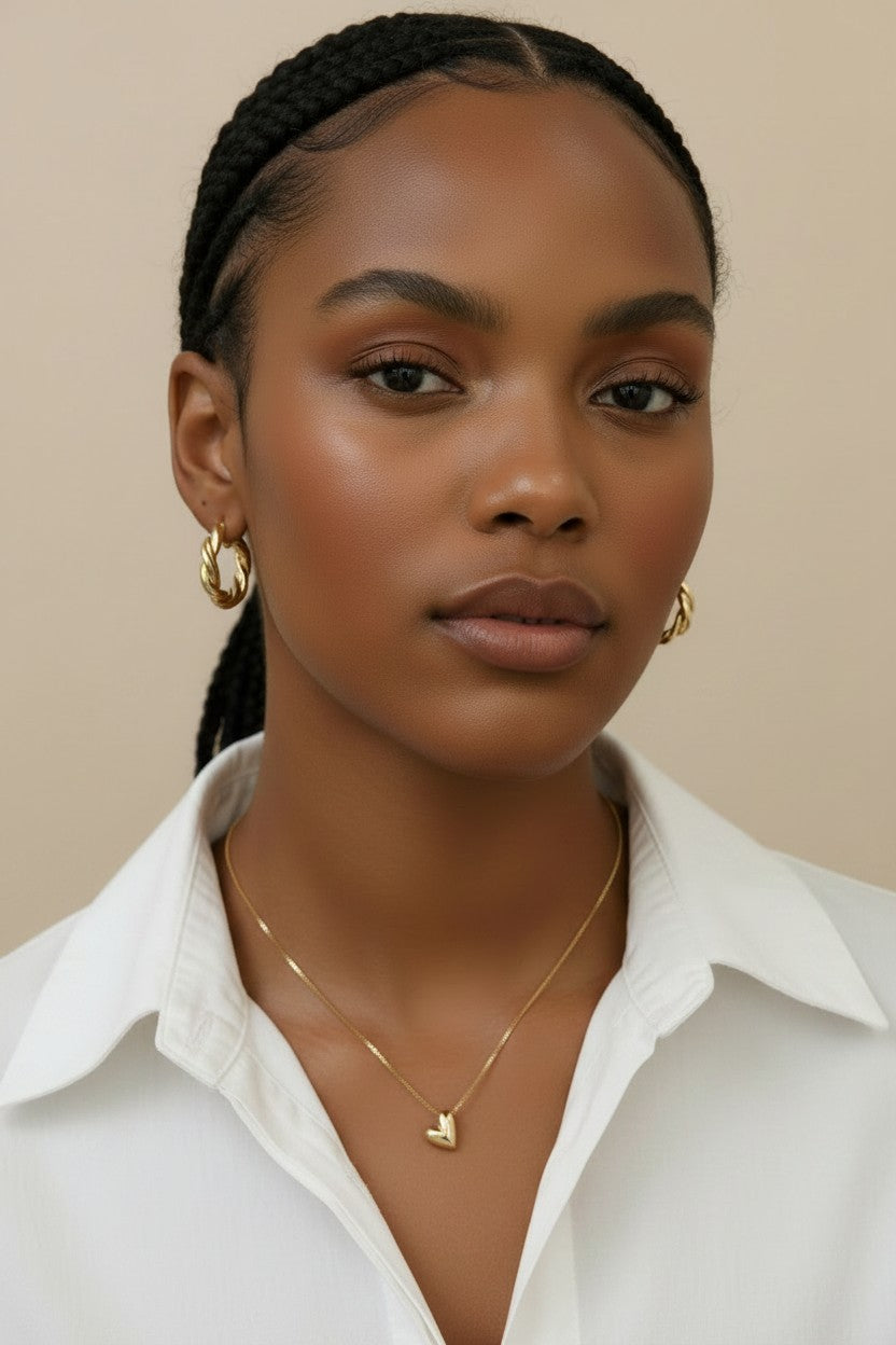 18k Gold Filled Uneven Heart Necklace | Beautifully Imperfect Love
