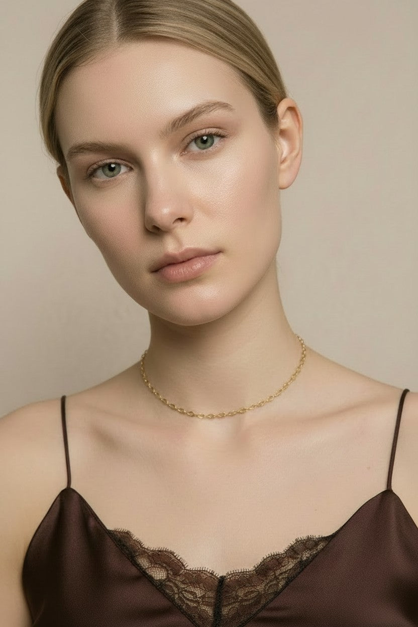 18k Gold Filled Diamond Cut Chain Necklace | Mesmerizing Sparkle