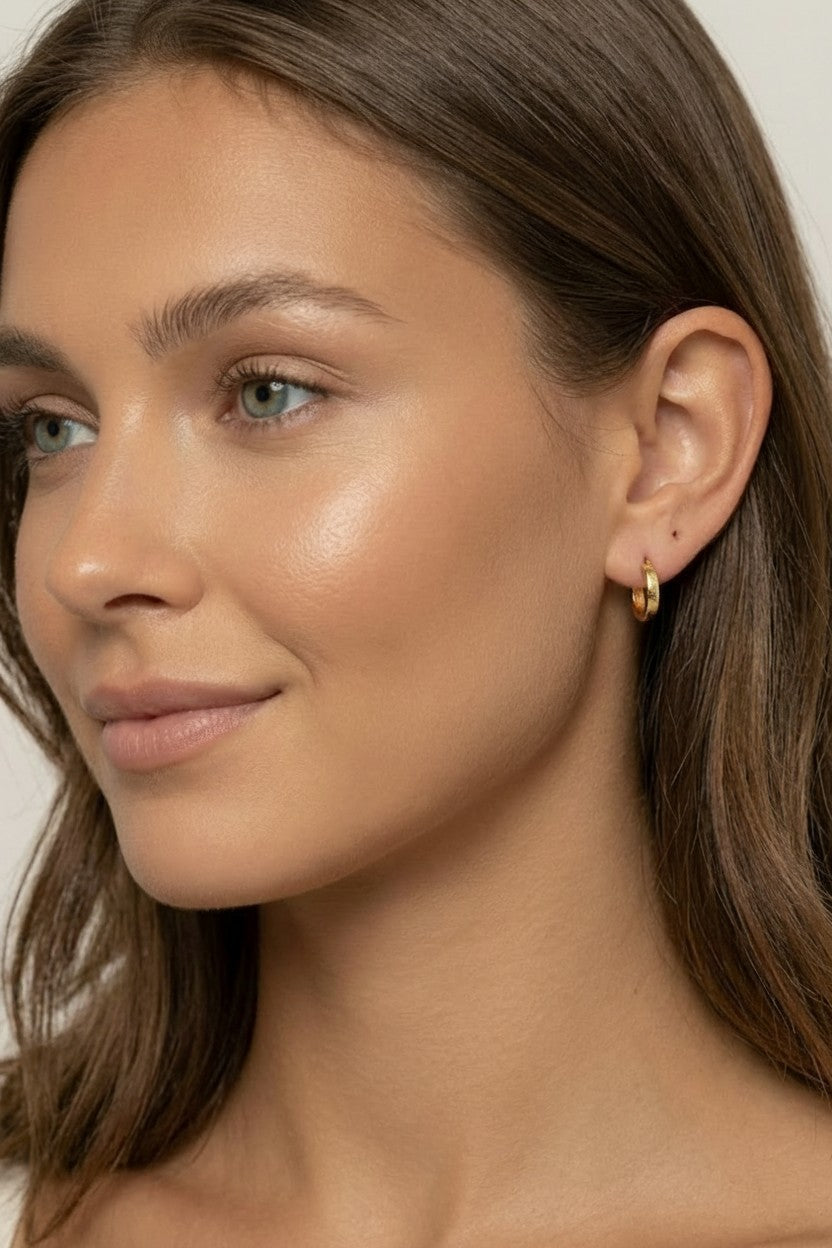 18k Gold Filled Small Clicker Hoop Earrings | Everyday Basic
