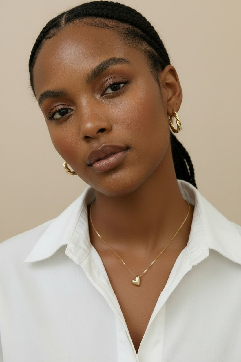 18k Gold Filled Uneven Heart Necklace | Beautifully Imperfect Love