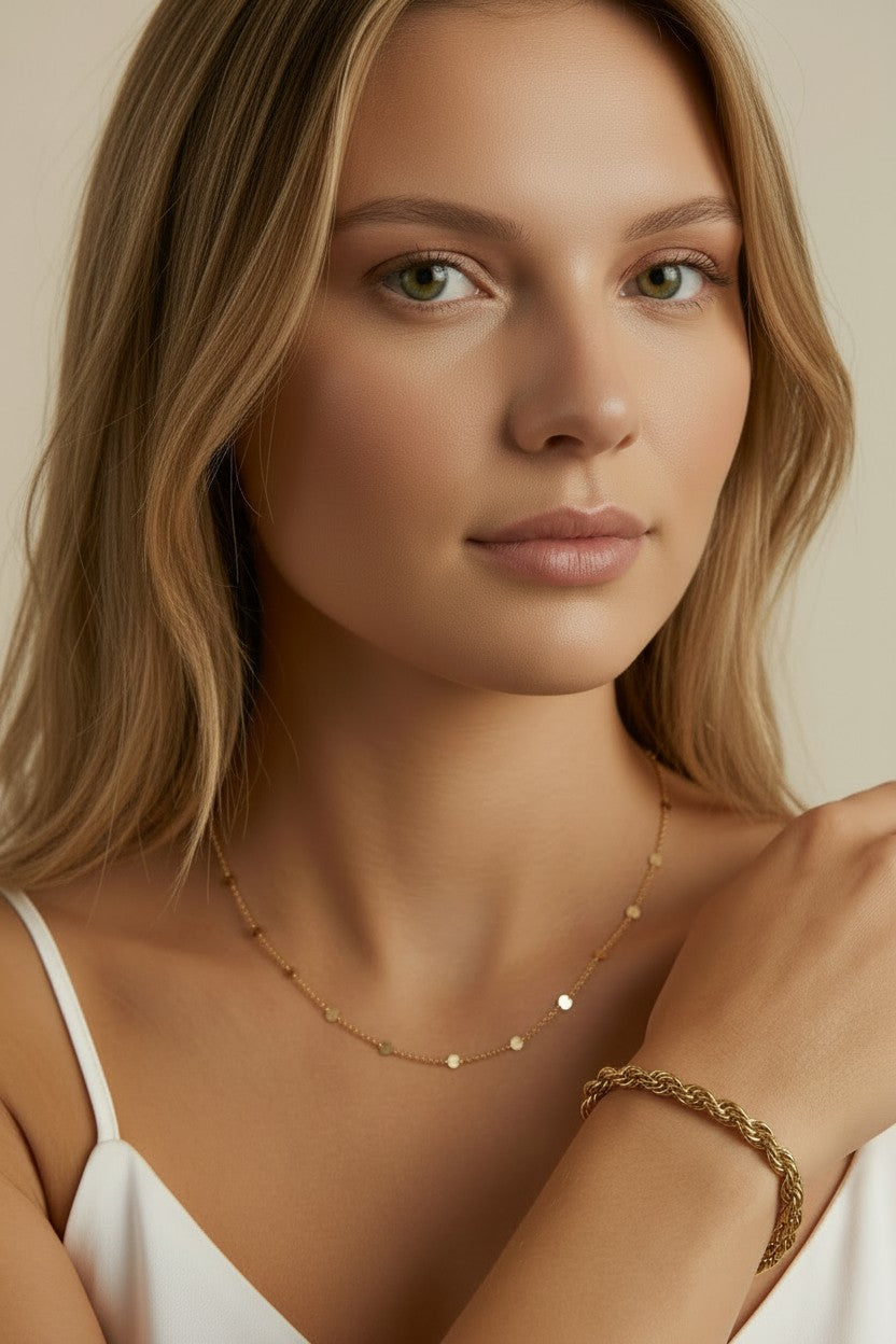 Delicate 18k Gold Filled Curb Chain Necklace - 1mm Dainty Layering Chain for Women