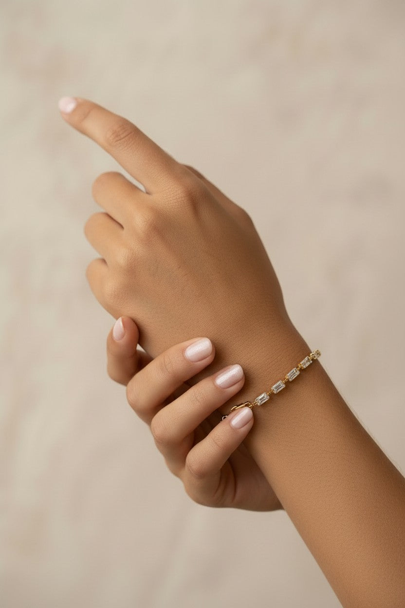 18k Gold Filled Baguette CZ Tennis Bracelet | Not Your Ordinary Tennis Bracelet