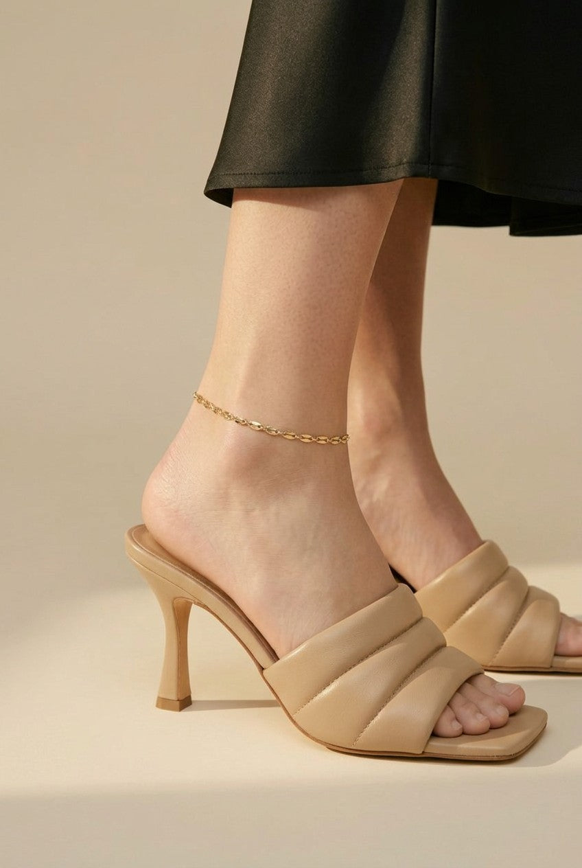 18k Gold Filled Detailed Chain Anklet | Sophisticated Summer Shimmer