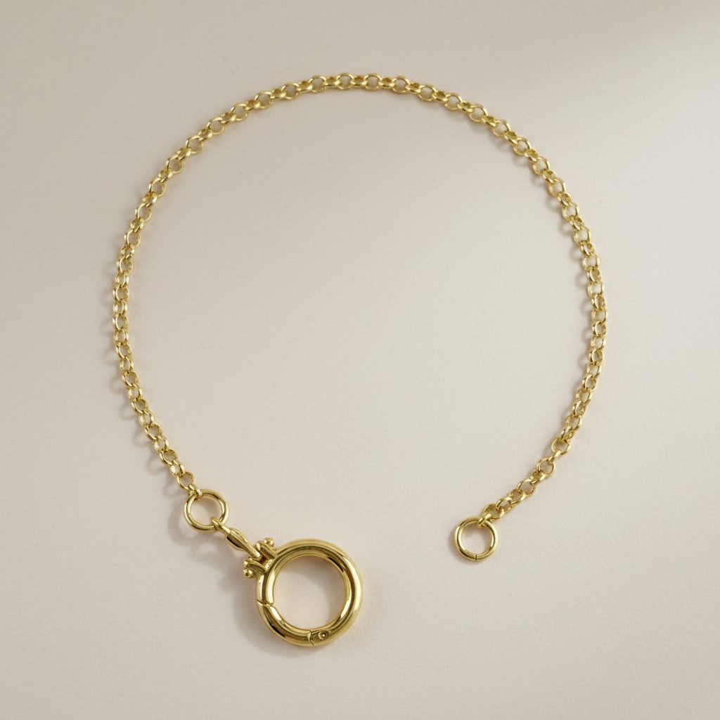 ✨ 18k Gold Filled Rolo Chain Bracelet with Clicker Clasp — The Detail That Makes the Wrist