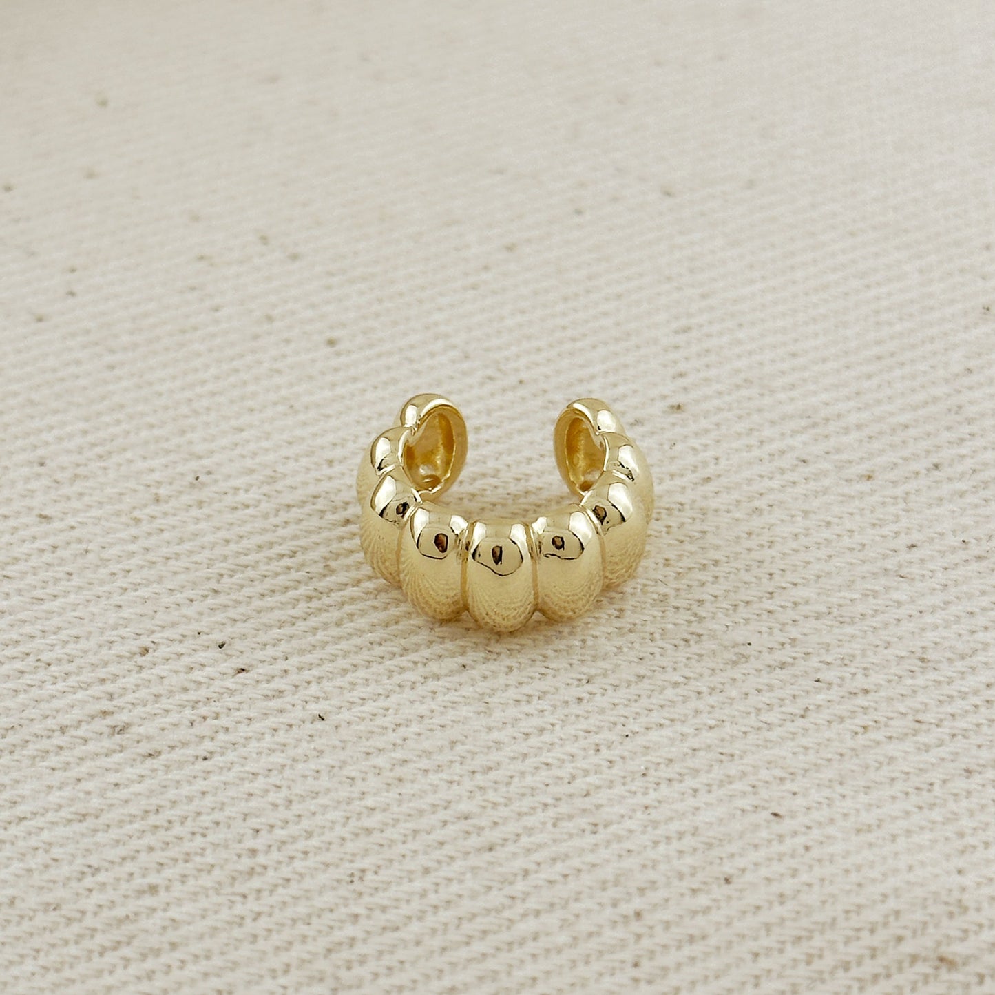 18k Gold Filled Scalloped Ear Cuff Earrings