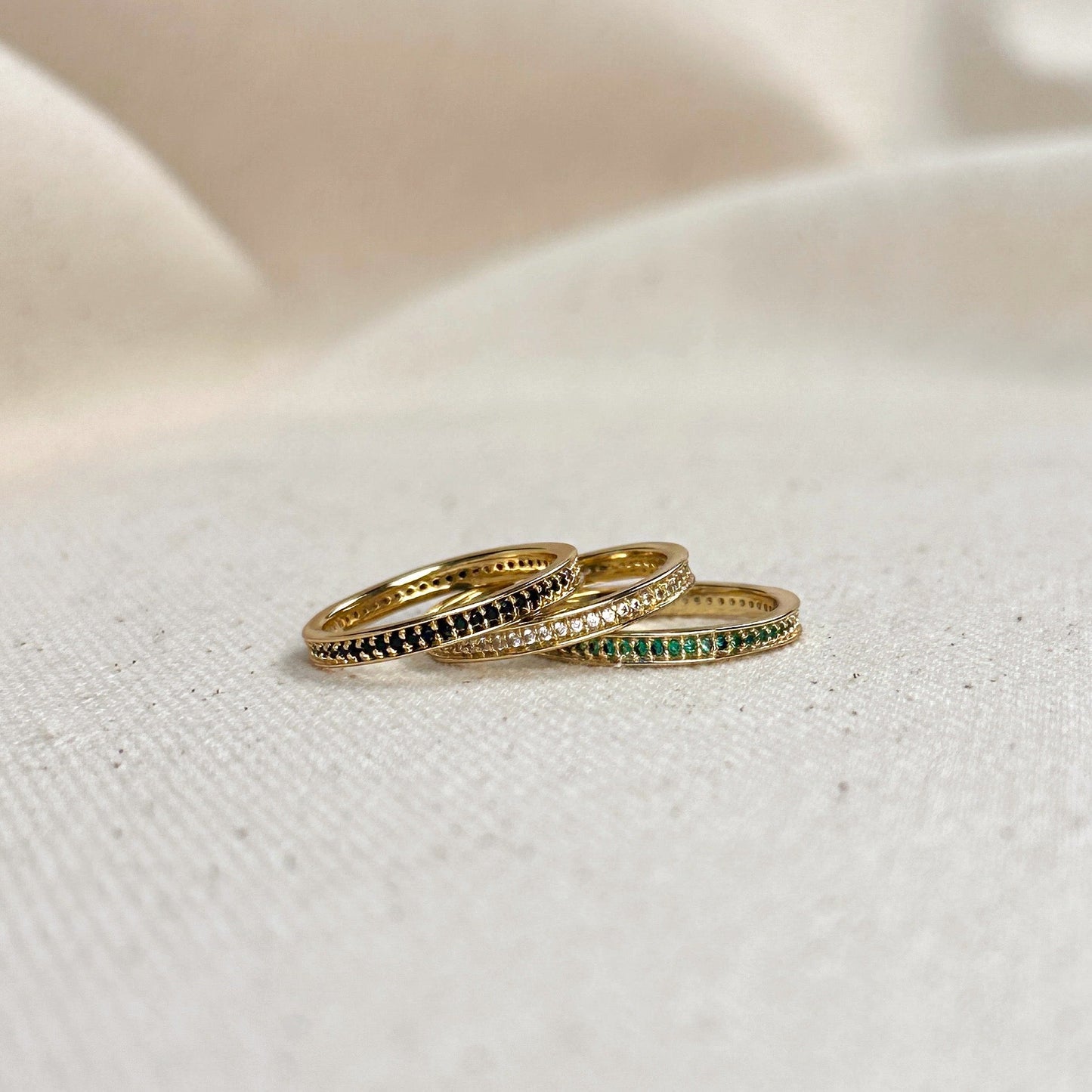 18k Gold Filled Eternity CZ Band Ring