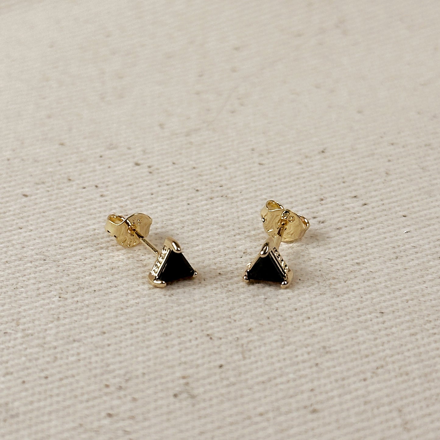 Colored 5mm CZ Triangle Stud