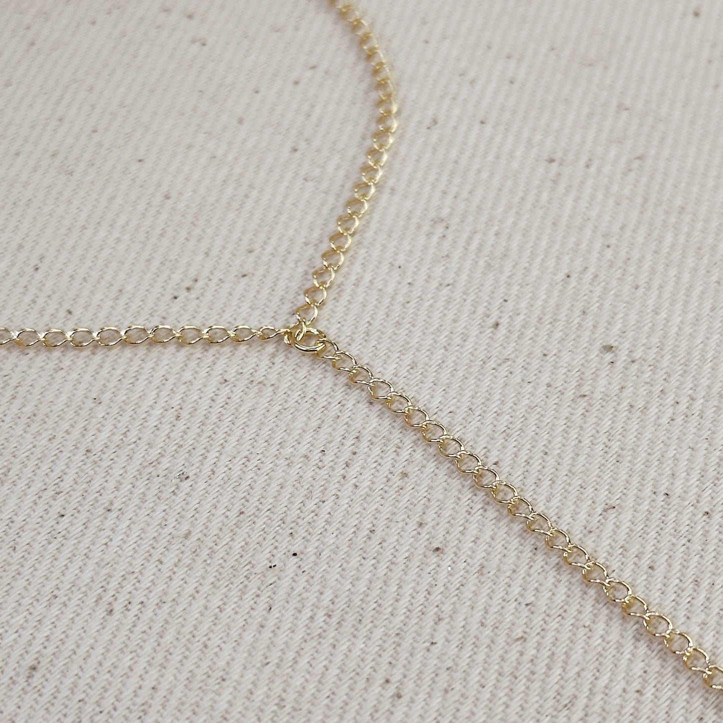 18k Gold Filled Plain Hand Chain