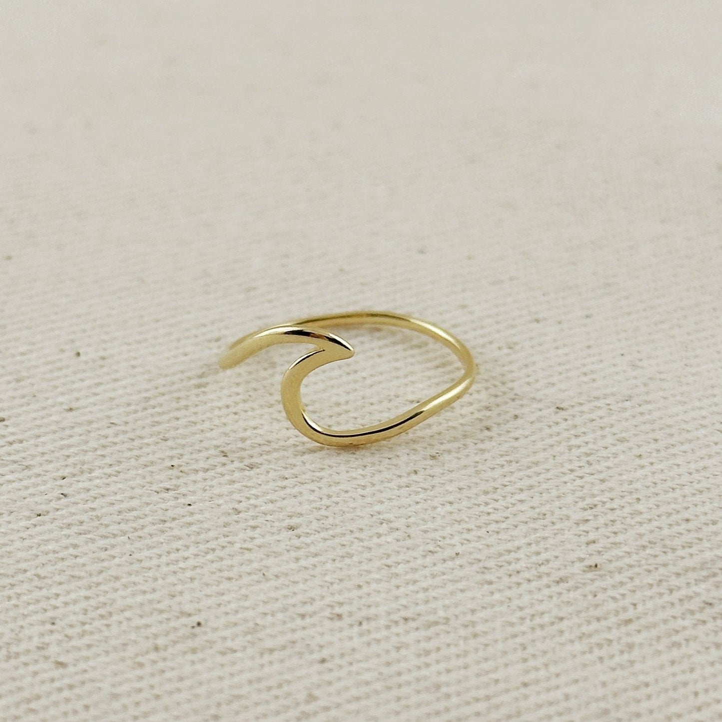 18k Gold Filled Wave Ring