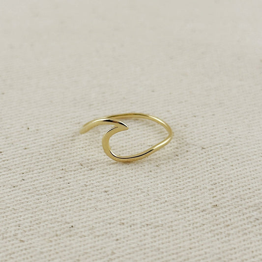 18k Gold Filled Wave Ring