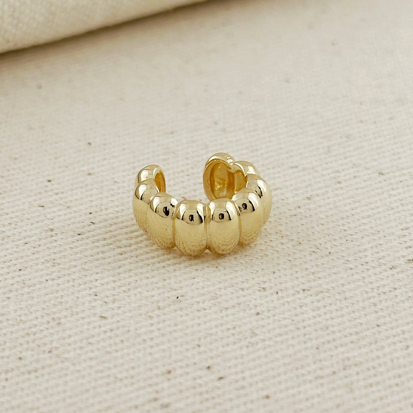 18k Gold Filled Scalloped Ear Cuff Earrings