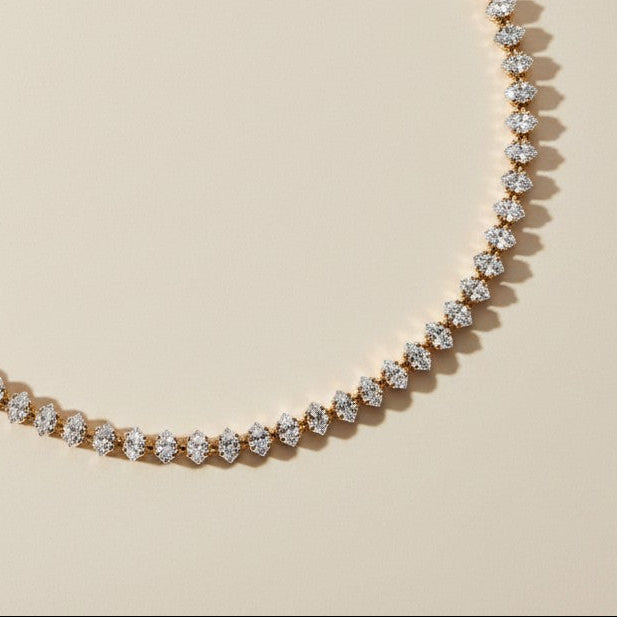 Marquise Tennis Necklace | AAAAA Cubic Zirconia | Luxury Women's Jewelry