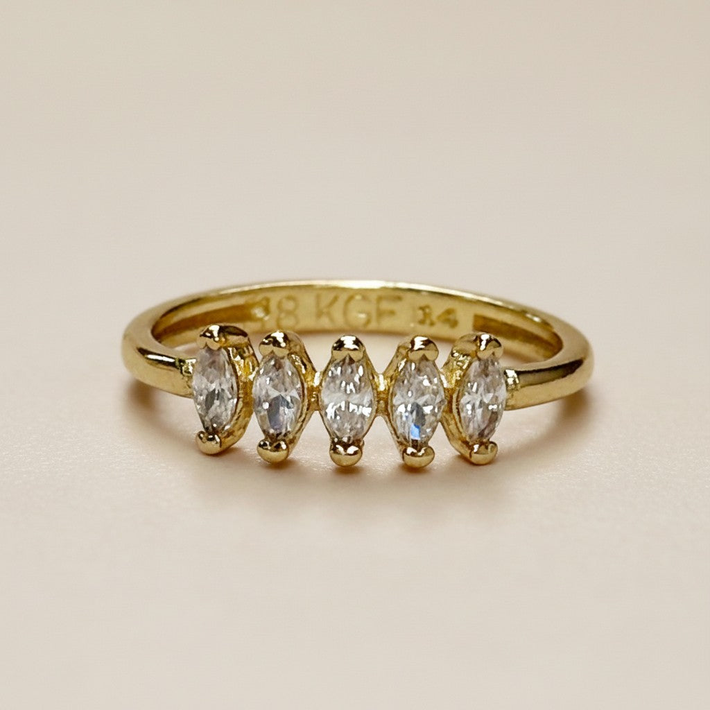 Marquise CZ Ring for Women - Statement Diamond Look Ring