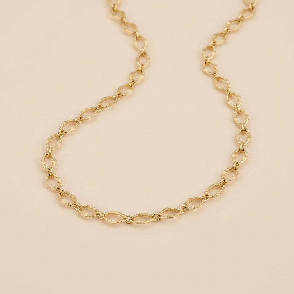 18k Gold Filled Diamond Cut Chain Necklace | Mesmerizing Sparkle