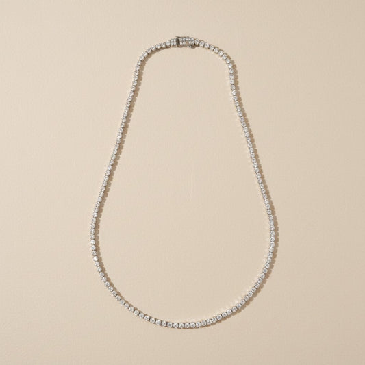 💎 .925 Sterling Silver Moissanite Tennis Necklace — GRA Certified. Diamond-Like Fire. The Necklace That Outshines Everything.