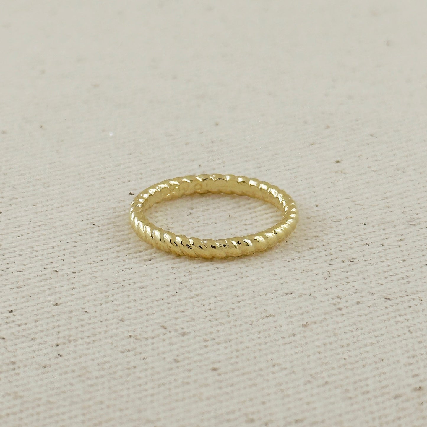 18k Gold Filled Twisted Design Band Ring