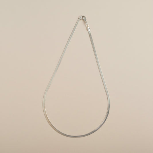 Sterling Silver Herringbone Chain Necklace — The Chain That Moves Like Water