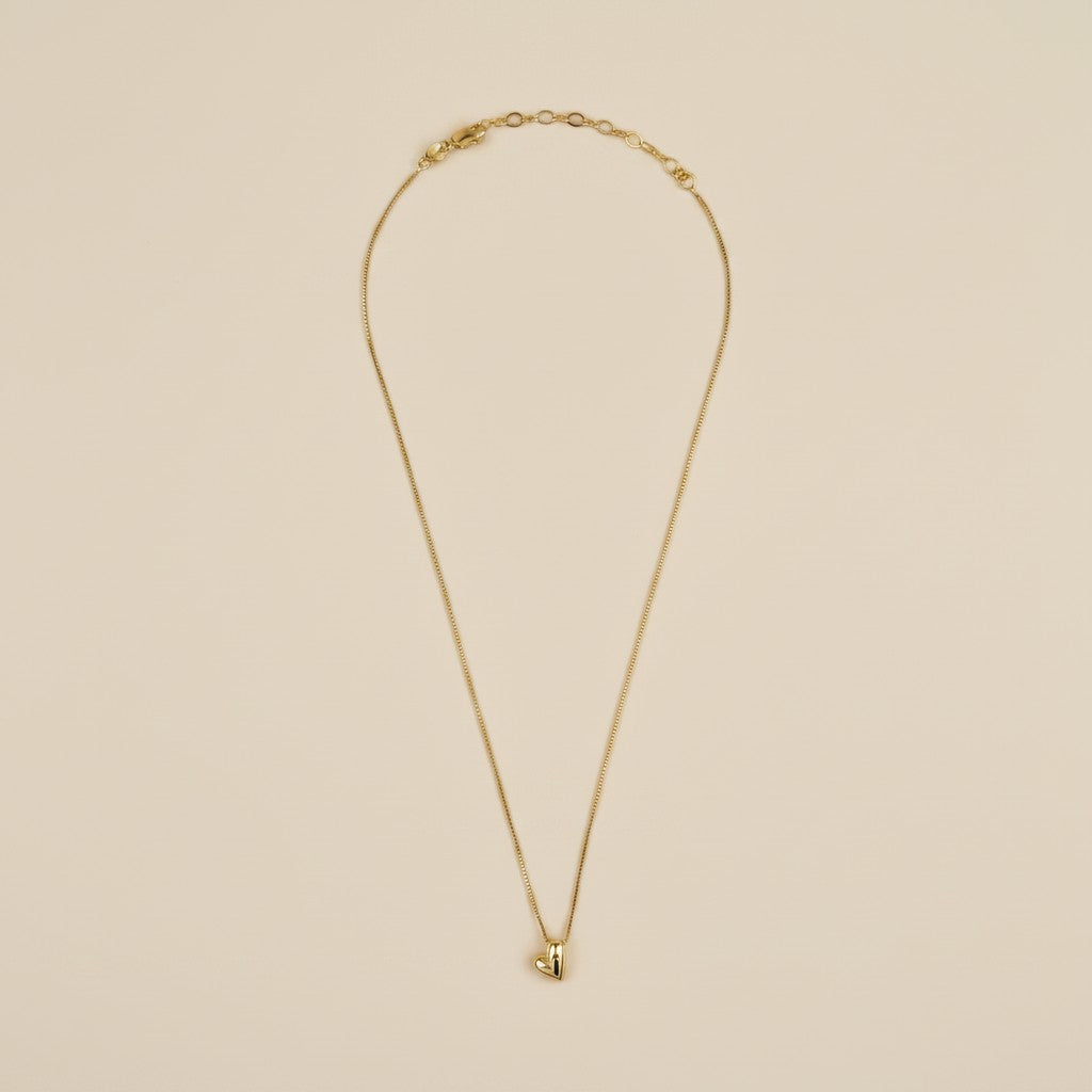 18k Gold Filled Uneven Heart Necklace | Beautifully Imperfect Love