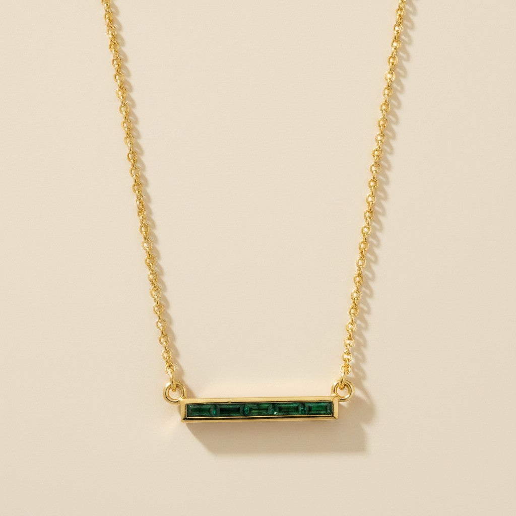✨ 18k Gold Filled CZ Bar Necklace — One Sleek Line. Three Brilliant Colors.