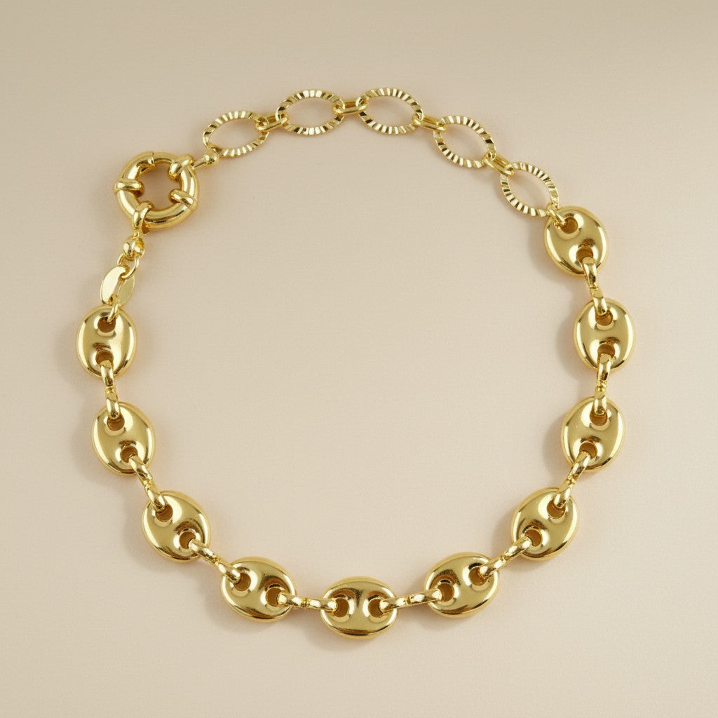 Puffy Mariner Chain Bracelet - Chunky Statement Jewelry for Women