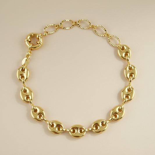 Puffy Mariner Chain Bracelet - Chunky Statement Jewelry for Women