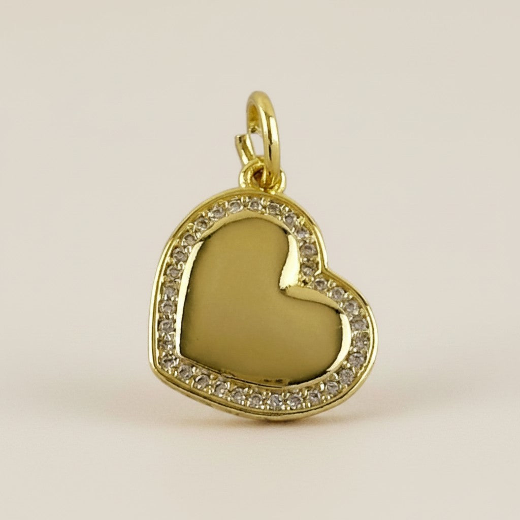 18k Gold Filled Heart Halo Pendant | Romantic Everyday Classic