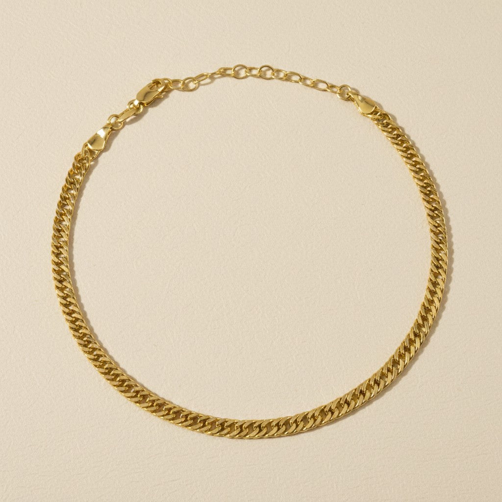 ✨ 18k Gold Filled Double Cuban Link Anklet — Bold Construction. Statement Ankle. Pure Gold.