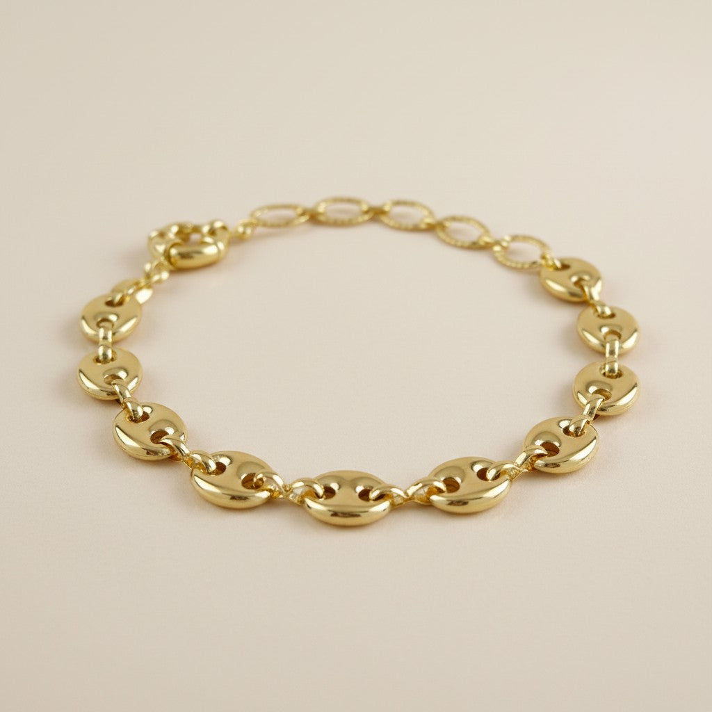 Puffy Mariner Chain Bracelet - Chunky Statement Jewelry for Women