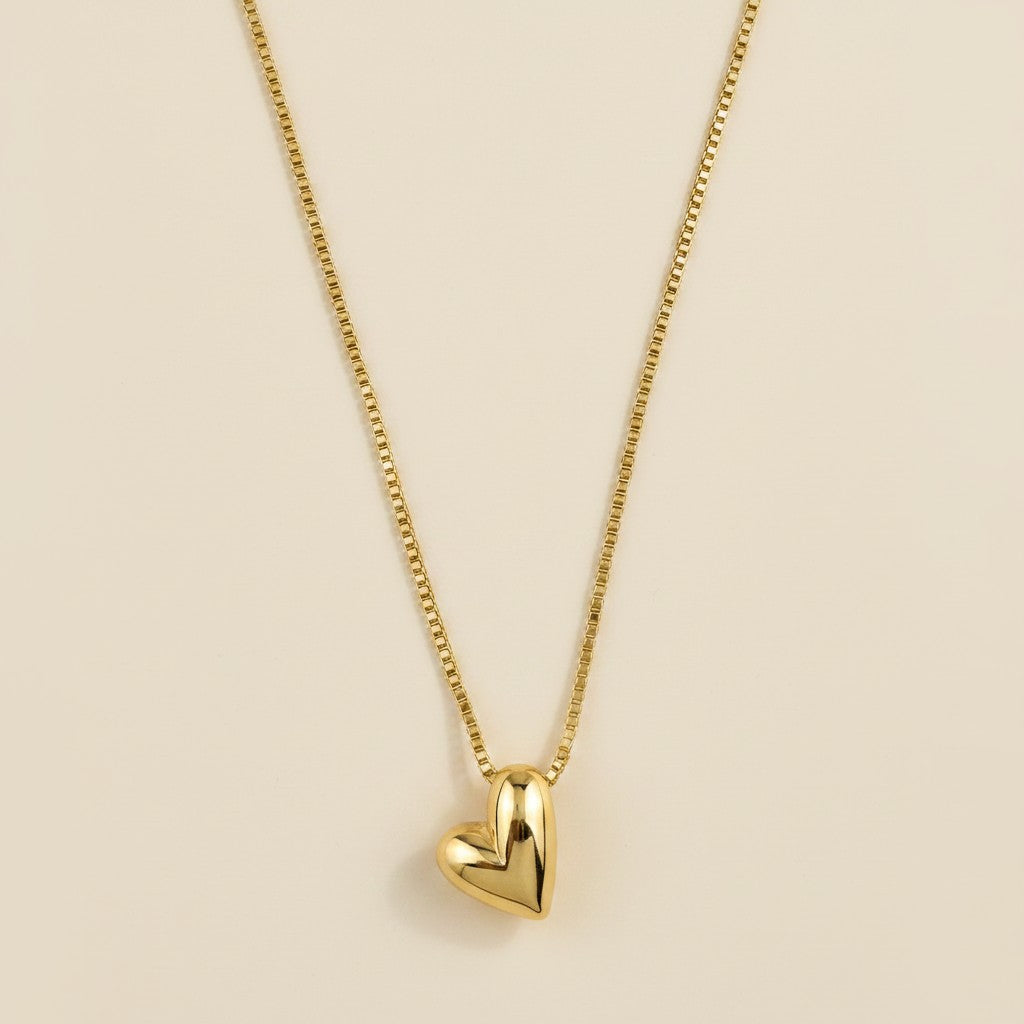 18k Gold Filled Uneven Heart Necklace | Beautifully Imperfect Love