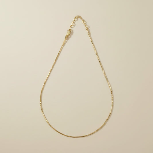 18k Gold Filled Interspersed Twisted Box Chain