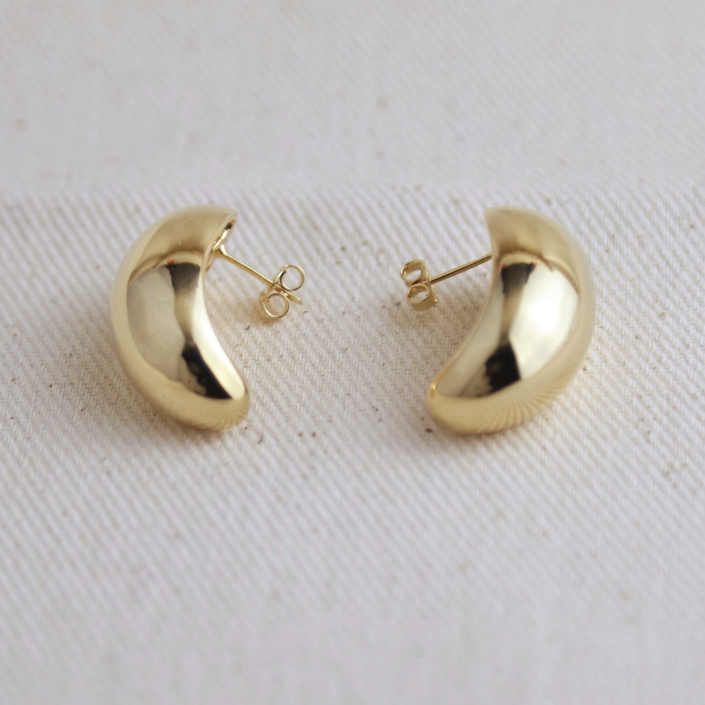 18k Gold Filled Dome Earrings