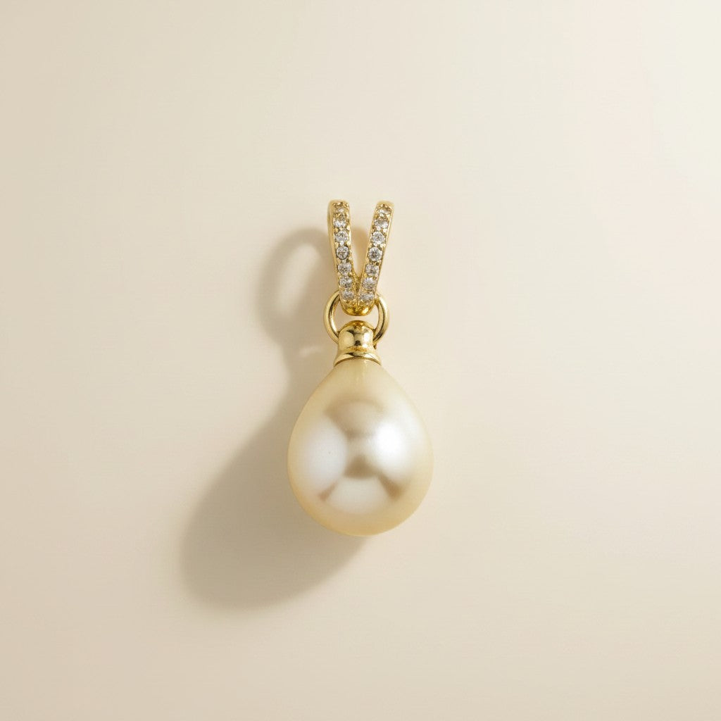 🤍 18k Gold Filled Pearl Drop Charm — The Charm That Makes Everything It Touches More Beautiful