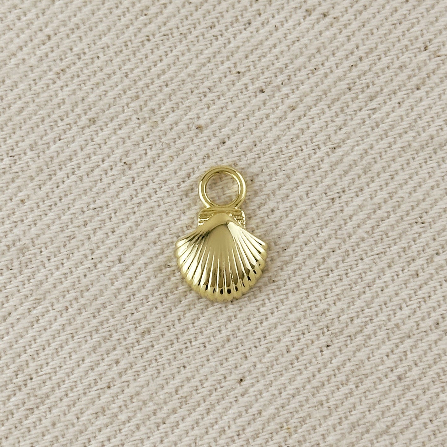 18k Gold Filled Scalloped Shell Earring Charm
